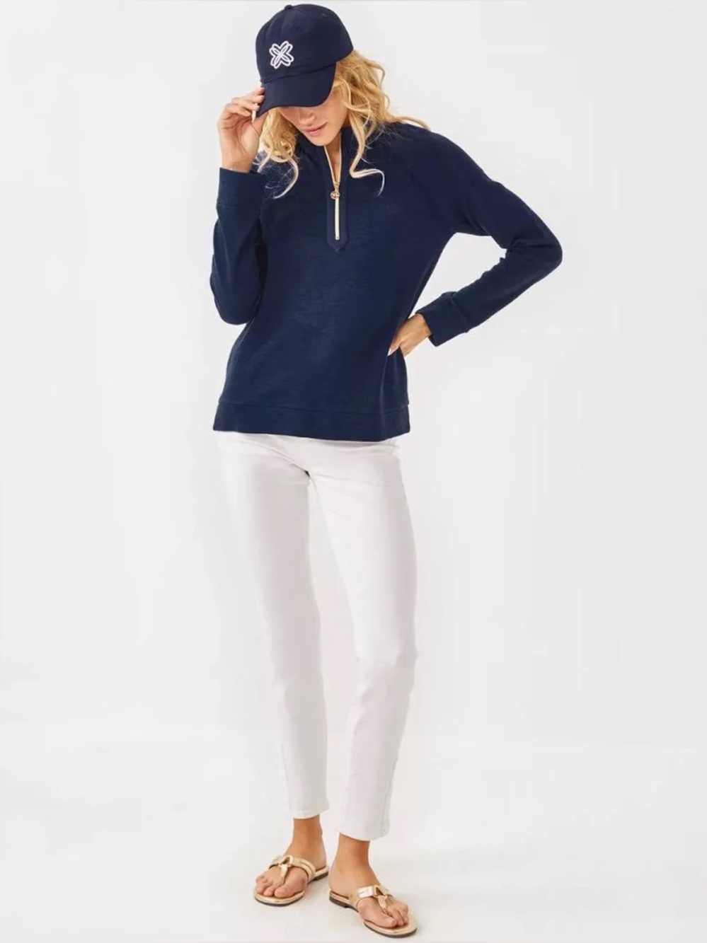 Lily Pulitzer  Luxletic® Ashlee Half-Zip Pullover in Navy